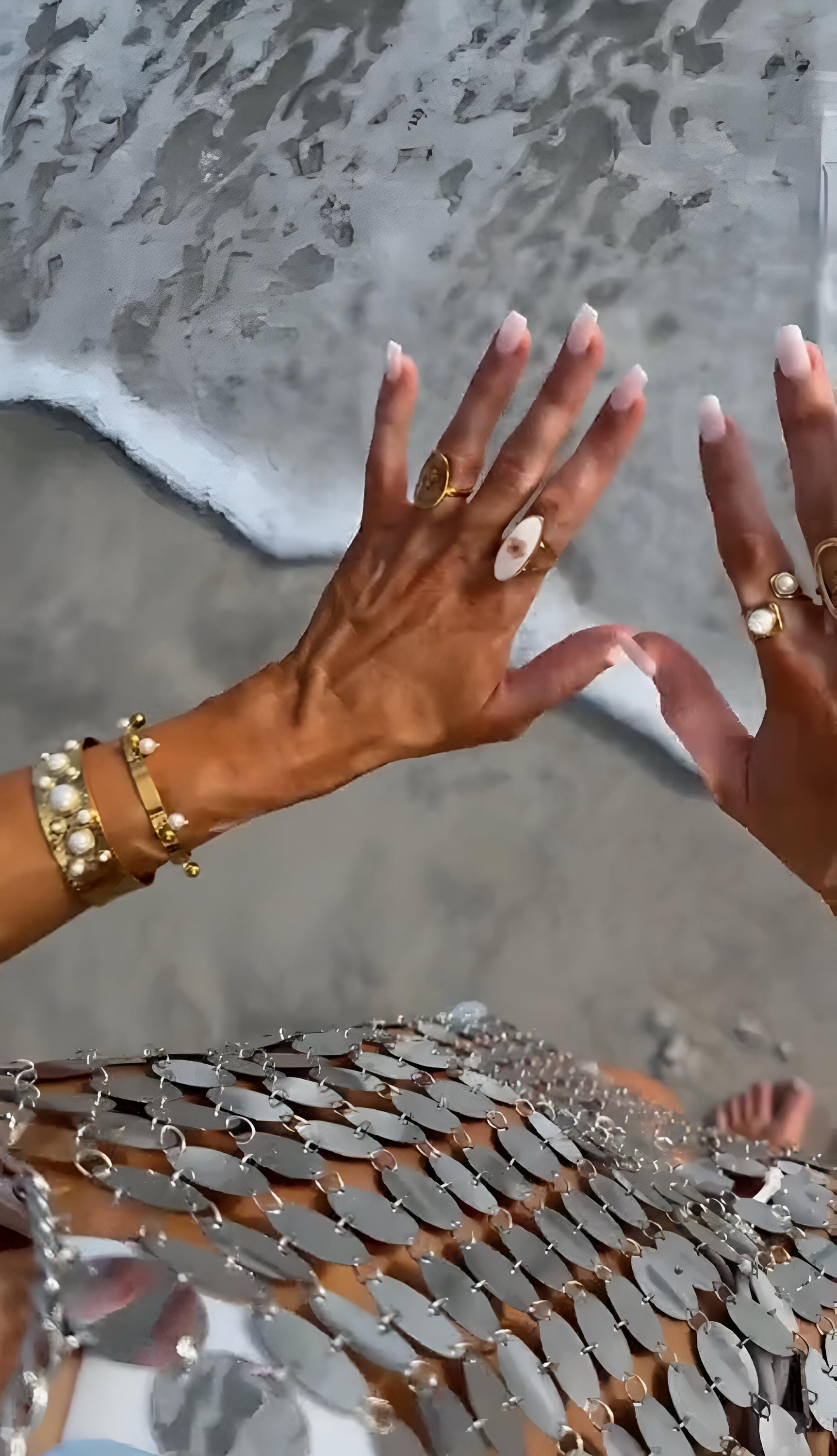 14k gold plated waterproof minimalist beach jewelry