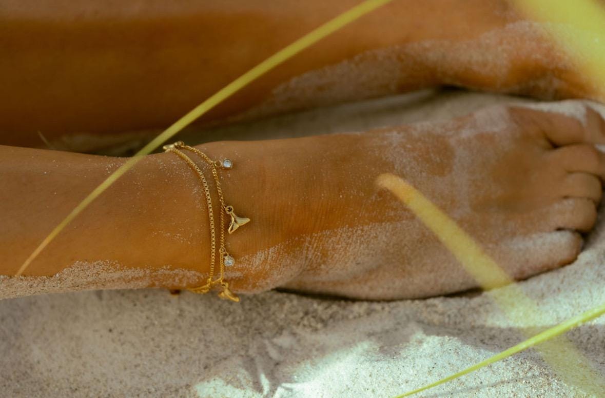 14k gold plated waterproof minimalist beach jewelry