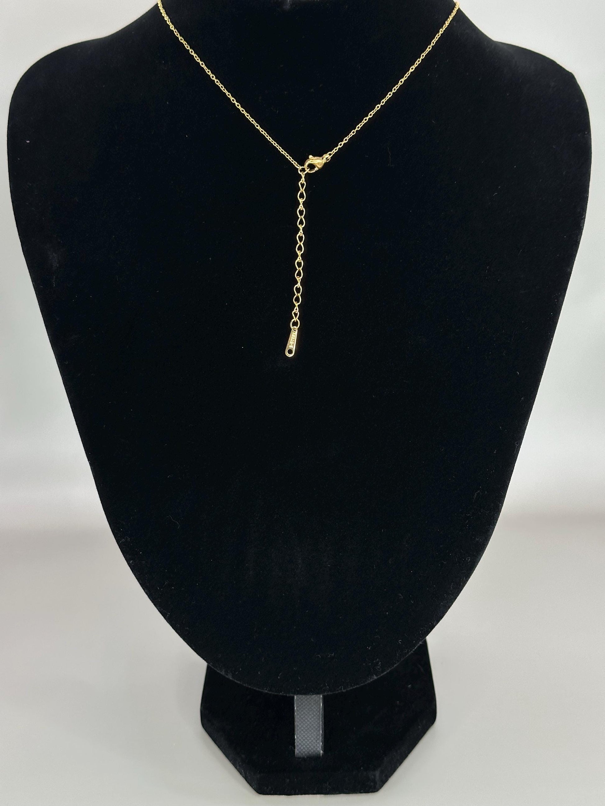 Gold Plated Waterproof Necklace Star & Pearl Y-Necklace – Celestial Minimalist Lariat, Non-Oxidizing