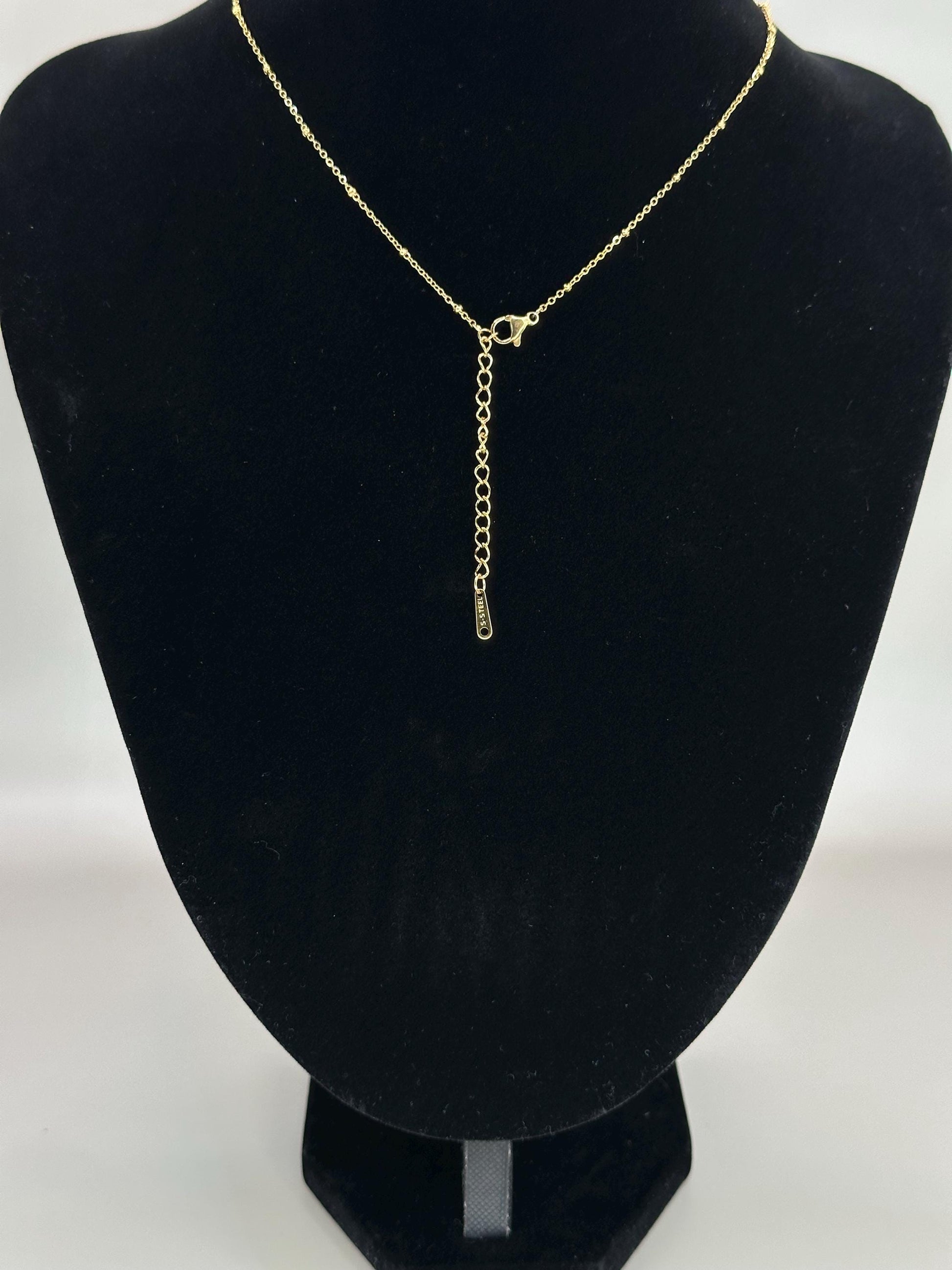 Gold Plated Starfish Necklace: Waterproof Beach Pendant with Shell & Beads