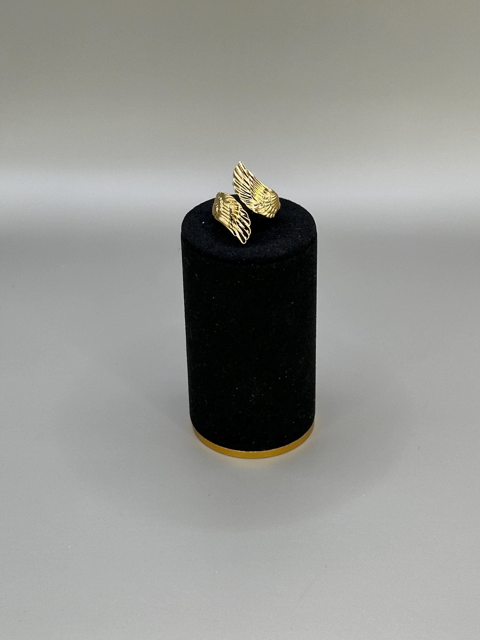 Gold Plated waterproof Ring Angel Wings – Minimalist Adjustable Wrap Ring |