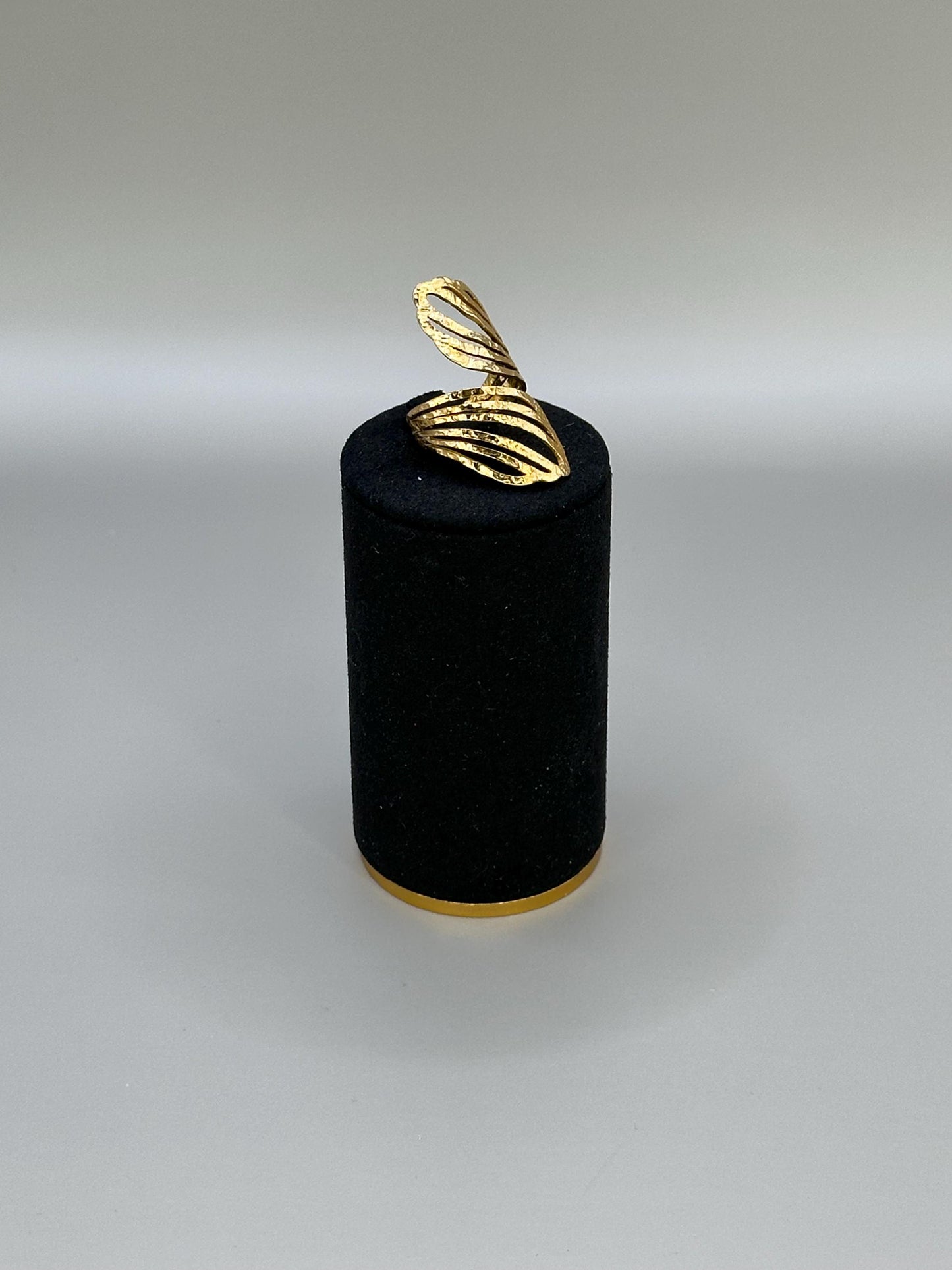 Gold Wave Ring: Waterproof Minimalist Boho Jewelry