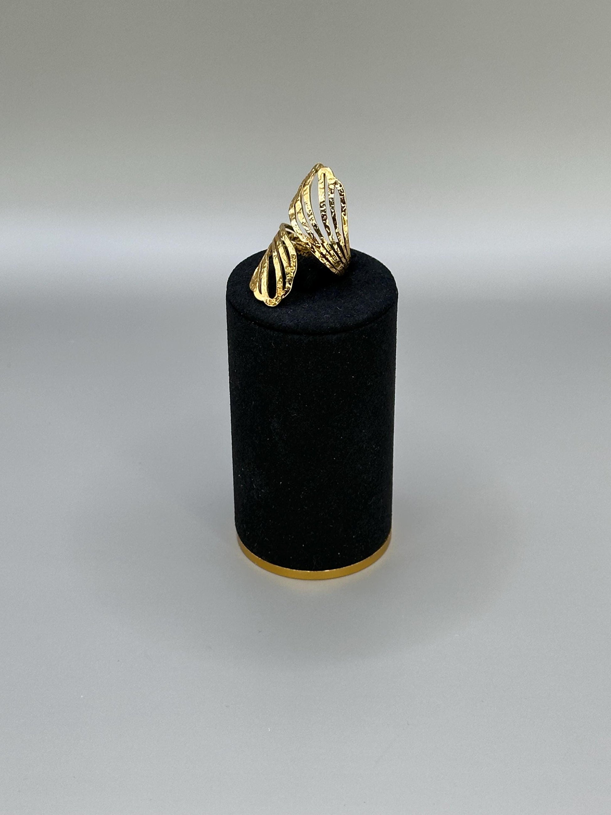 Gold Wave Ring: Waterproof Minimalist Boho Jewelry