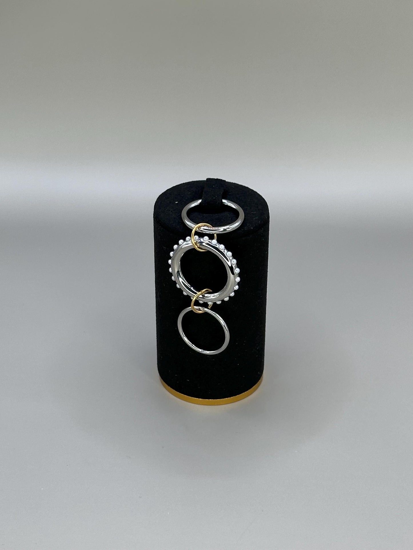 Silver Plated Waterproof Beaded Stackable Rings – Hypoallergenic Minimalist Jewelry