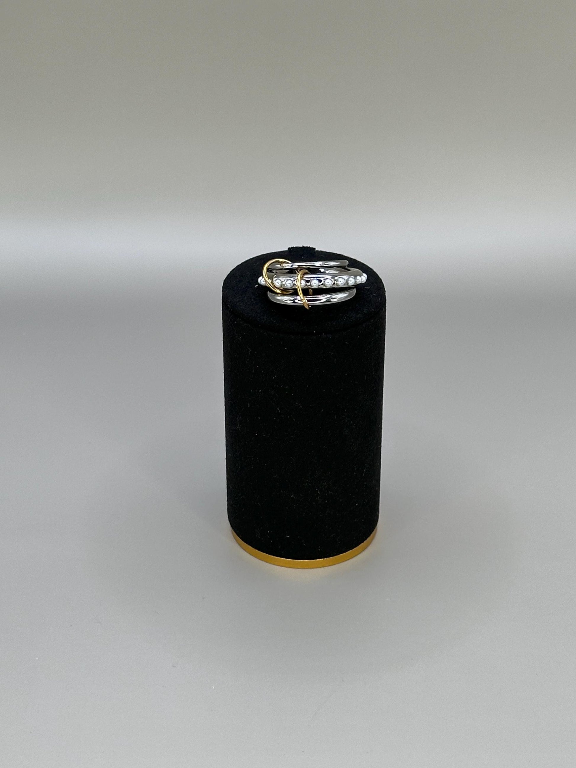 Silver Plated Waterproof Beaded Stackable Rings – Hypoallergenic Minimalist Jewelry