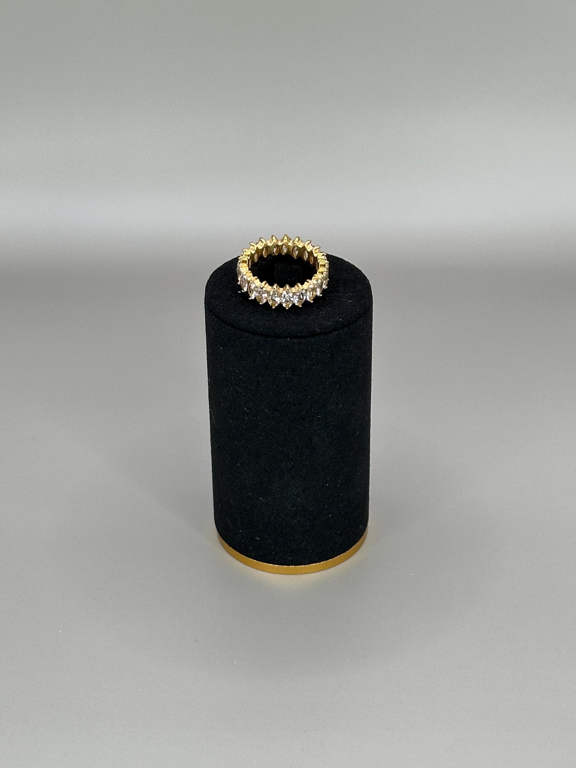 Gold Plated Waterproof Eternity Crystal Band – Hypoallergenic Minimalist Jewelry