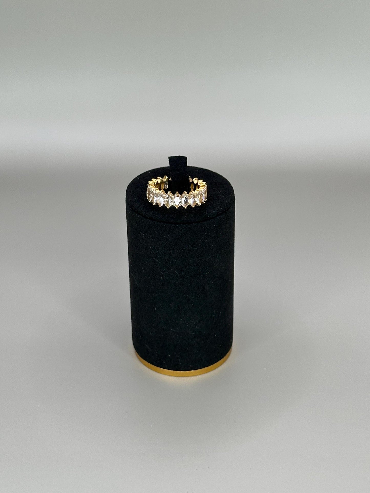 Gold Plated Waterproof Eternity Crystal Band – Hypoallergenic Minimalist Jewelry