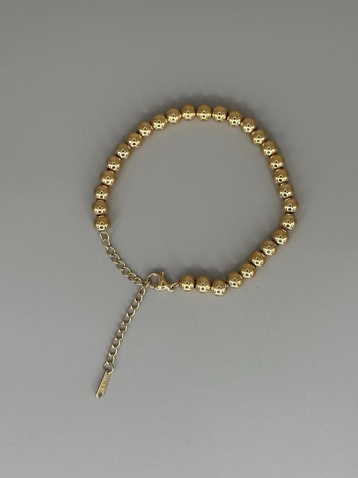 Gold Plated Waterproof Beaded Bracelet Hypoallergenic Minimalist Jewelry