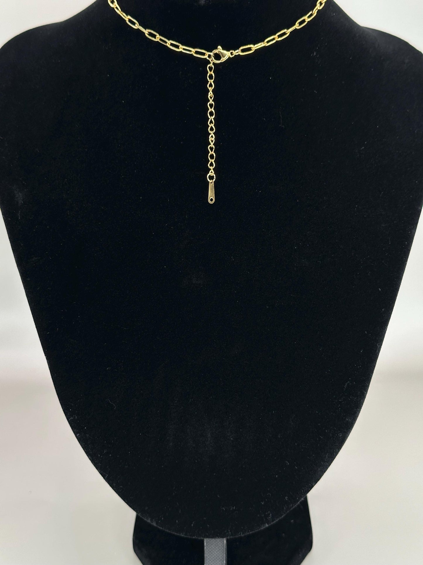 Gold Coastal Charm Necklace: Seahorse, Shells, Porcelain Bead