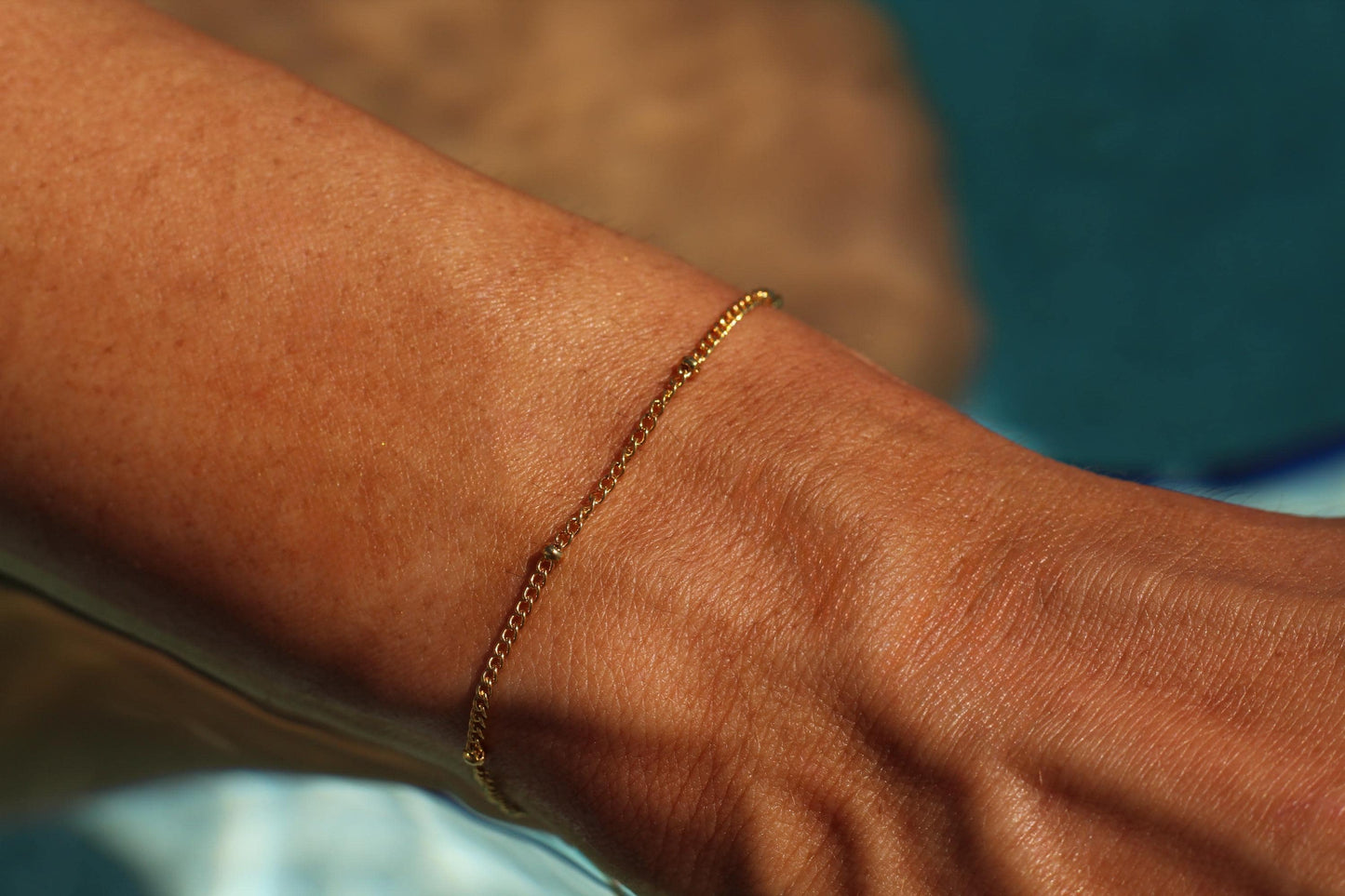 Gold Plated Waterproof Satellite Bracelet – Hypoallergenic Minimalist Jewelry