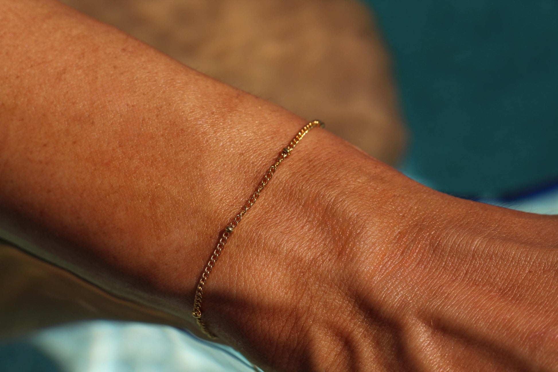 Gold Plated Waterproof Satellite Bracelet – Hypoallergenic Minimalist Jewelry