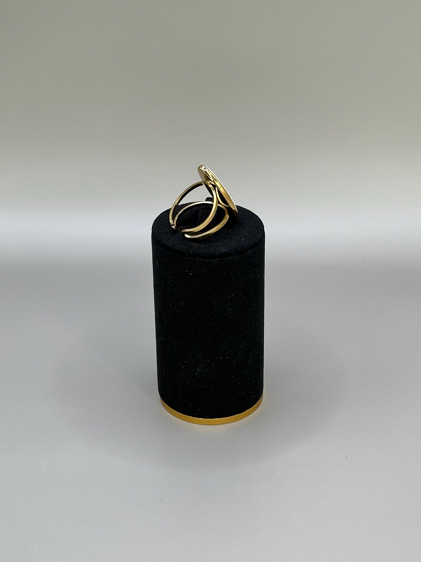 Gold Plated Pressed Flower Ring: Waterproof Adjustable Boho Jewelry