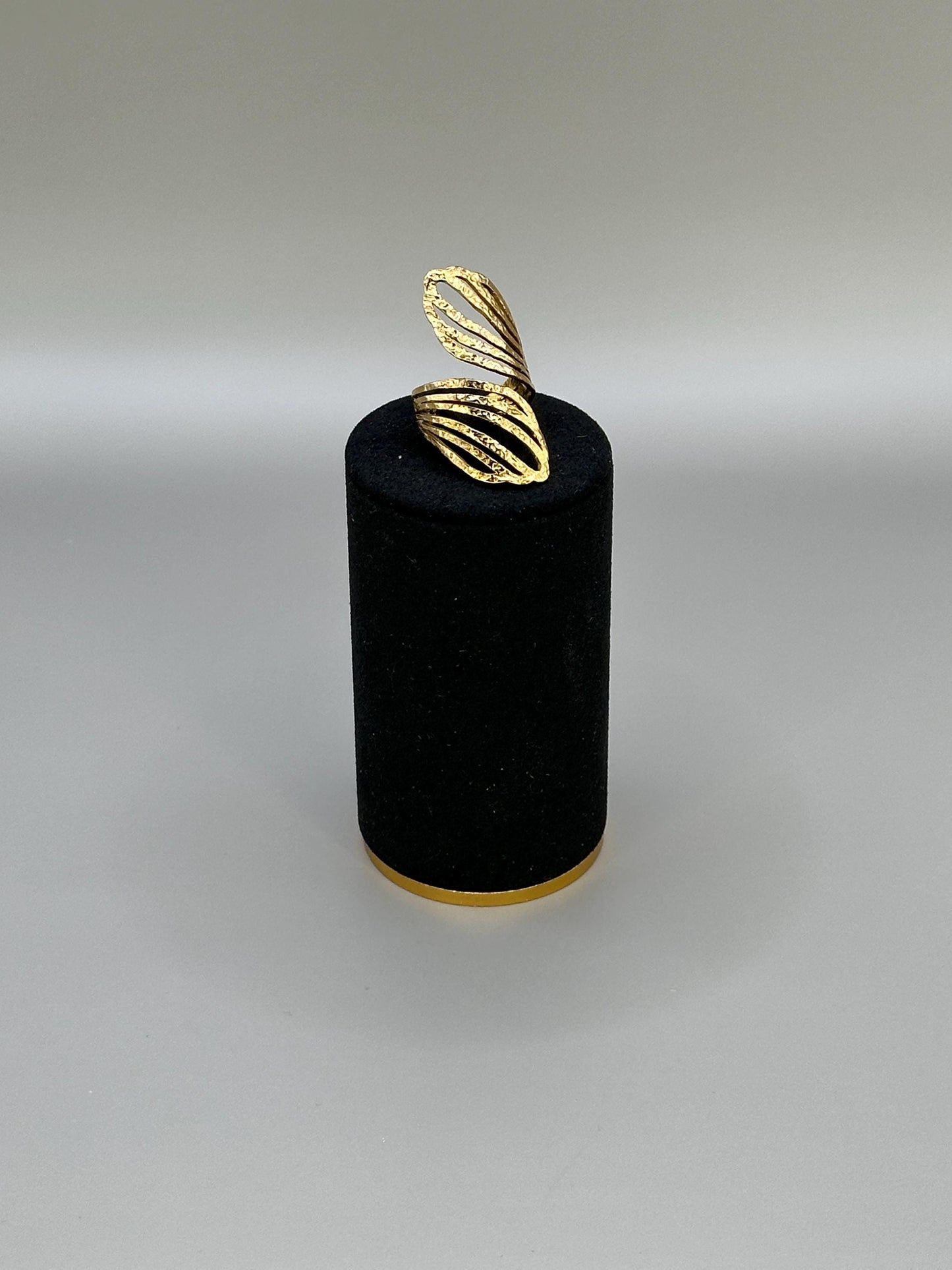 Gold Wave Ring: Waterproof Minimalist Boho Jewelry