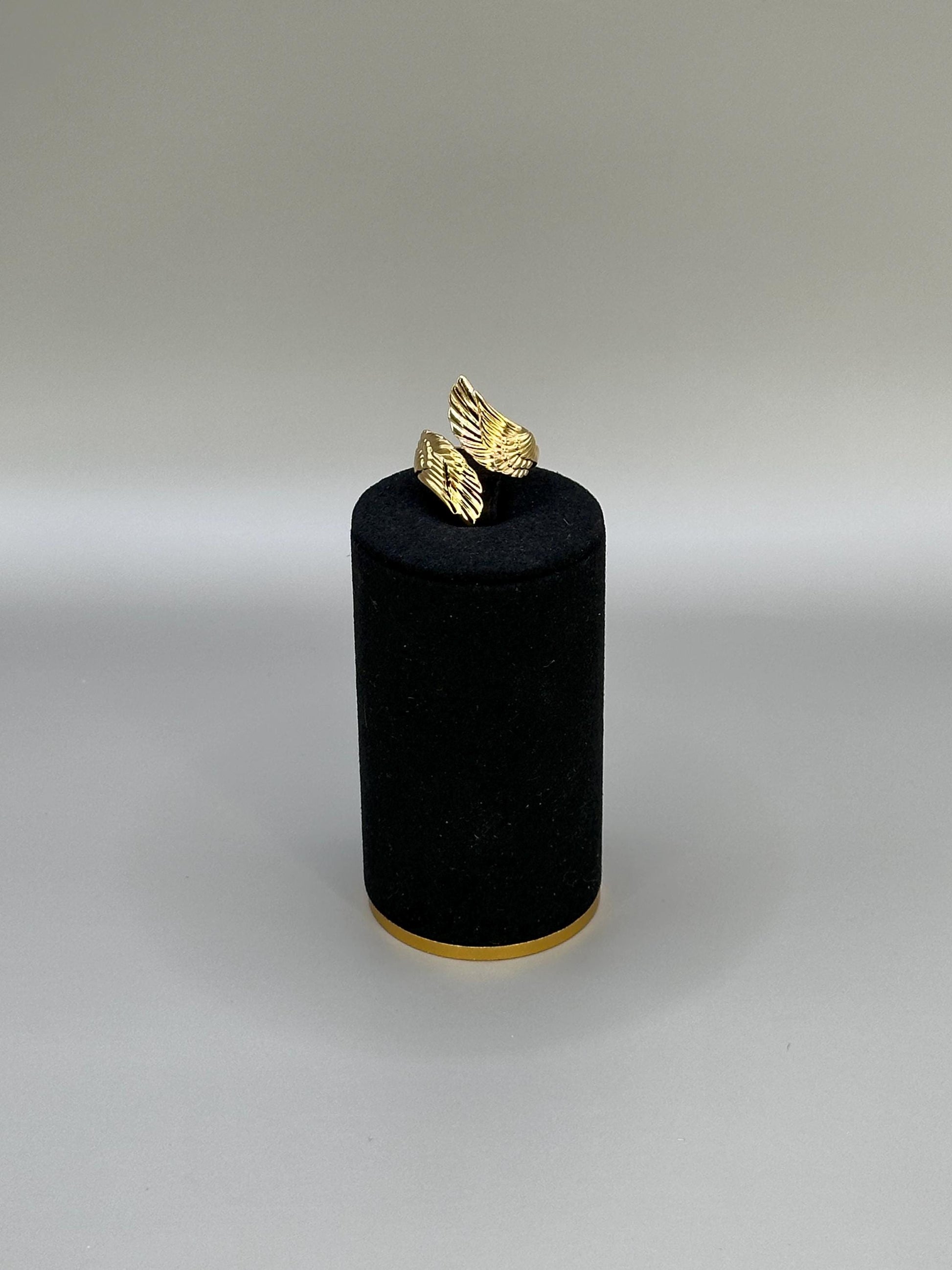 Gold Plated waterproof Ring Angel Wings – Minimalist Adjustable Wrap Ring |