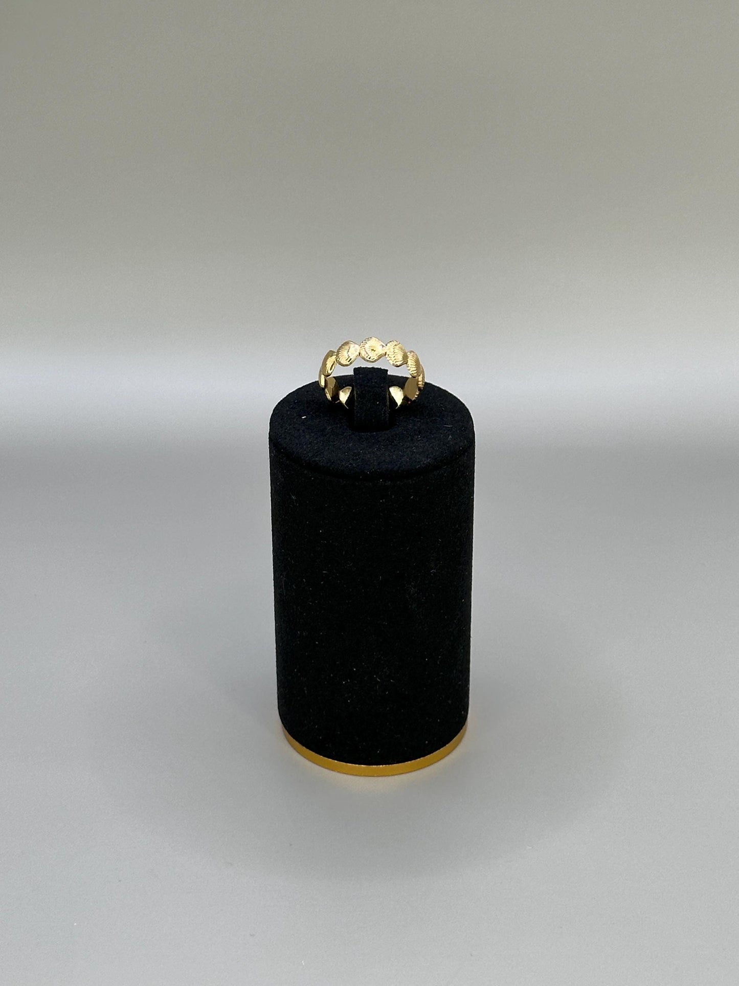 Gold Plated Waterproof Seashell Ring – Hypoallergenic Adjustable Band – Minimalist Jewelry