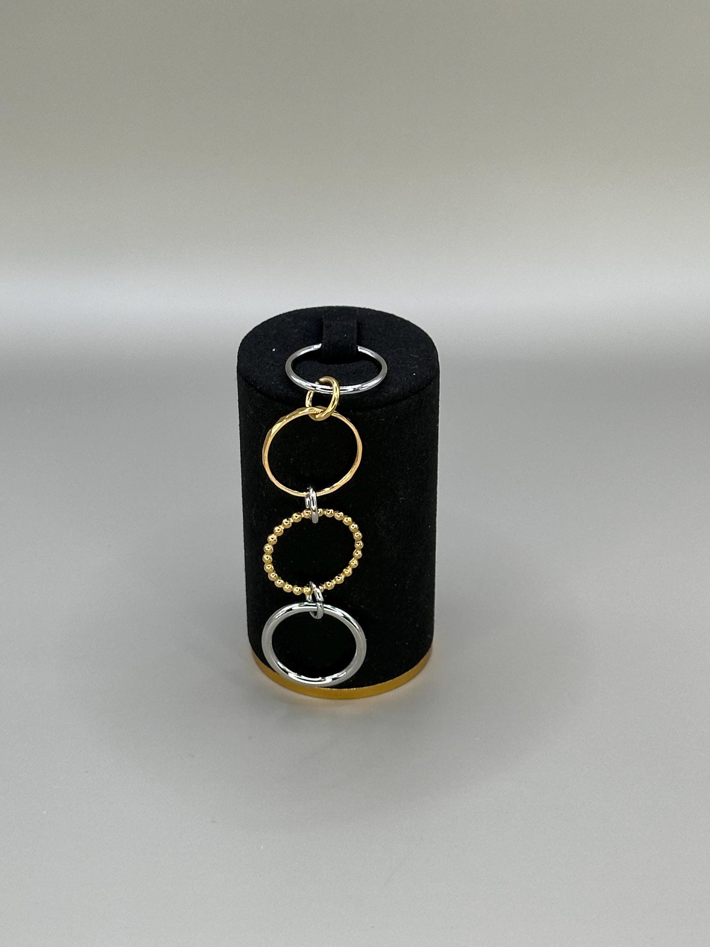 Gold & Silver Plated Waterproof Stackable Rings Set – Hypoallergenic Mixed Metal Minimalist Jewelry