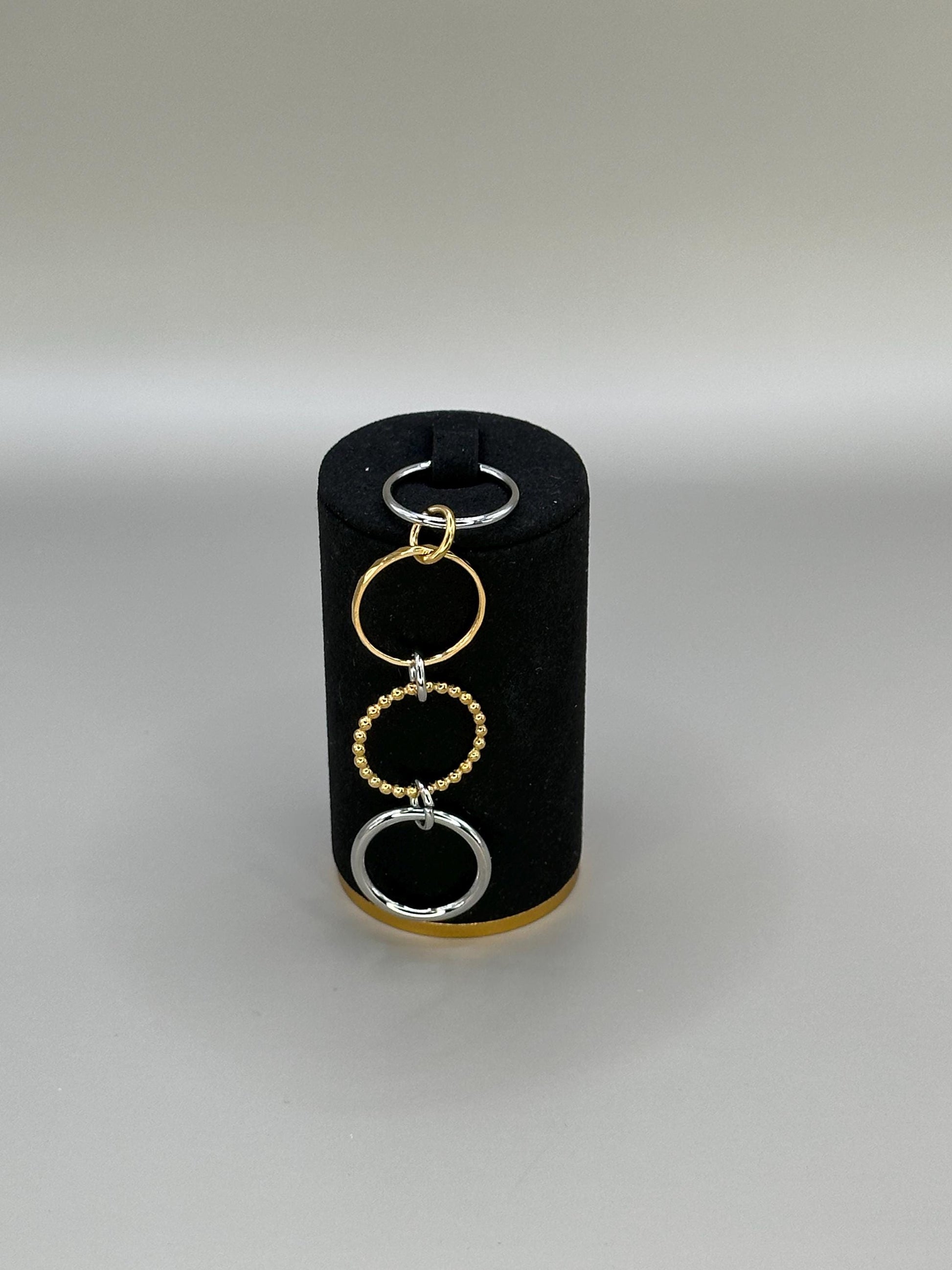 Gold & Silver Plated Waterproof Stackable Rings Set – Hypoallergenic Mixed Metal Minimalist Jewelry