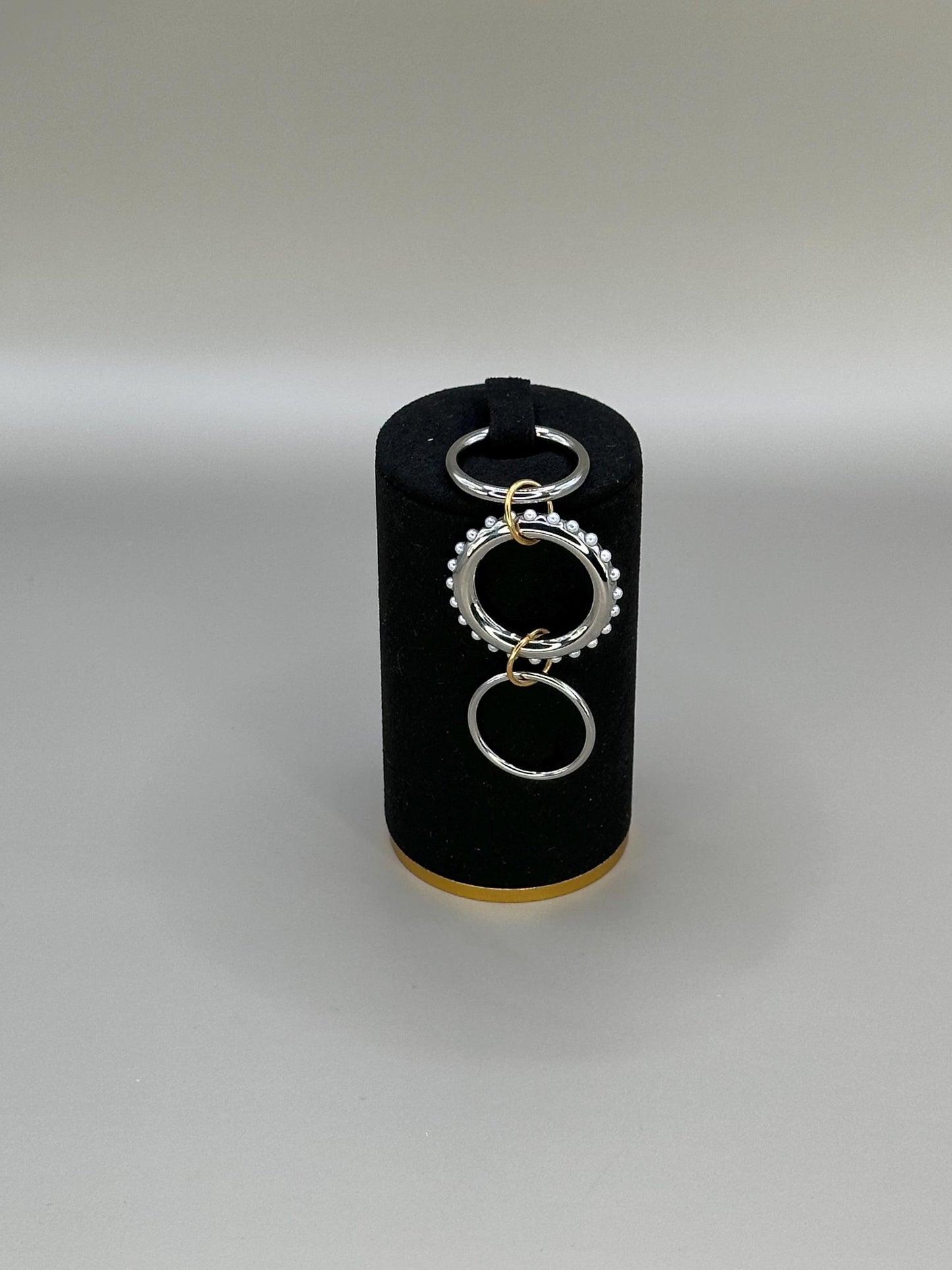 Silver Plated Waterproof Beaded Stackable Rings – Hypoallergenic Minimalist Jewelry