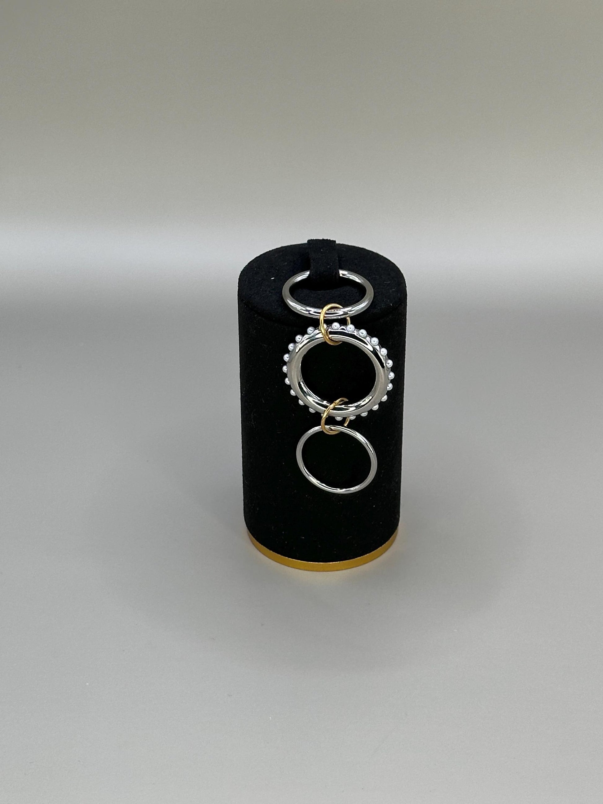 Silver Plated Waterproof Beaded Stackable Rings – Hypoallergenic Minimalist Jewelry