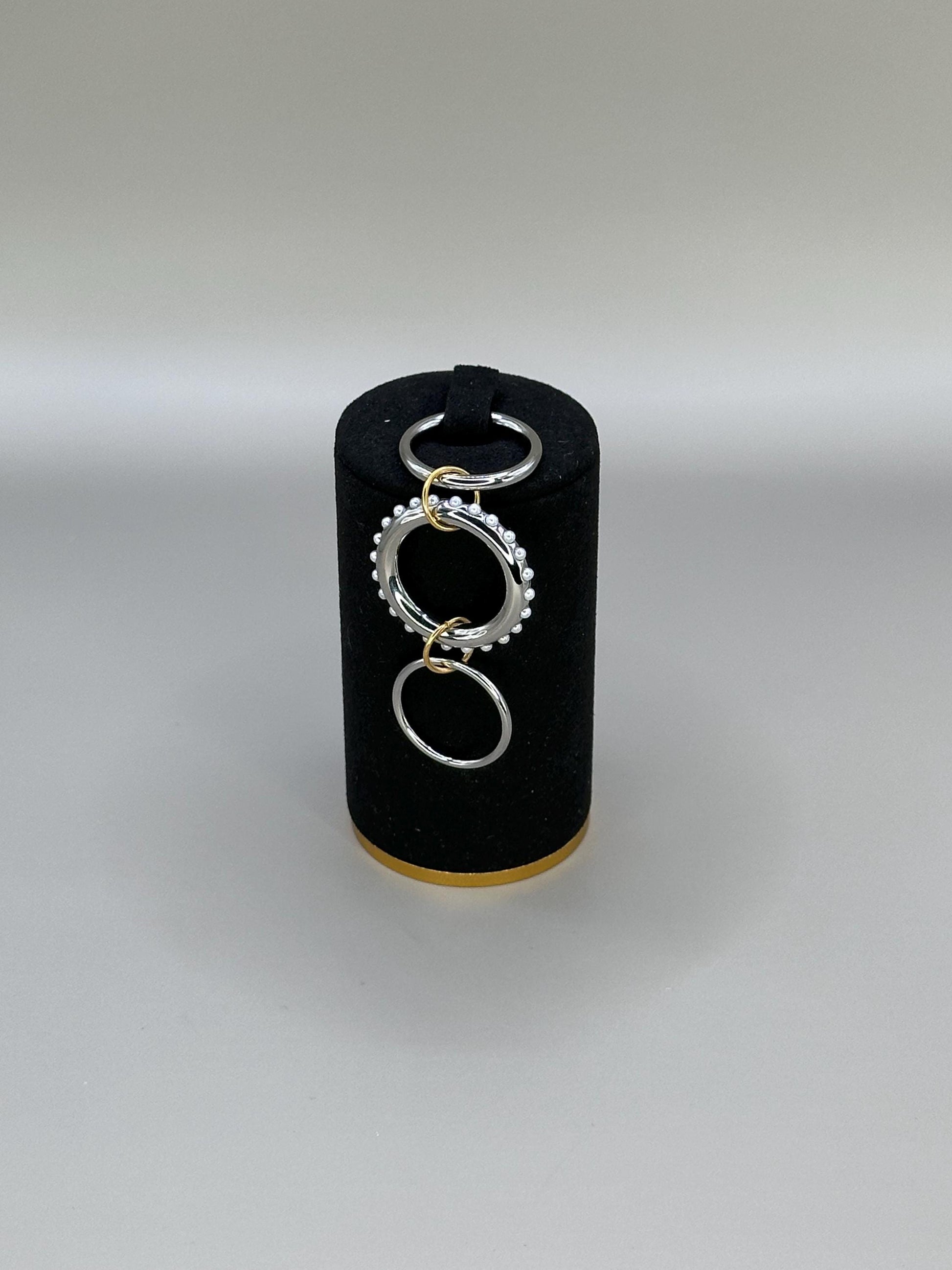 Silver Plated Waterproof Beaded Stackable Rings – Hypoallergenic Minimalist Jewelry