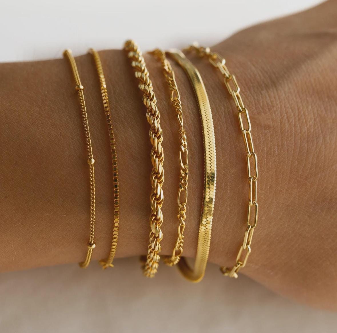 Gold Plated Waterproof Satellite Bracelet – Hypoallergenic Minimalist Jewelry