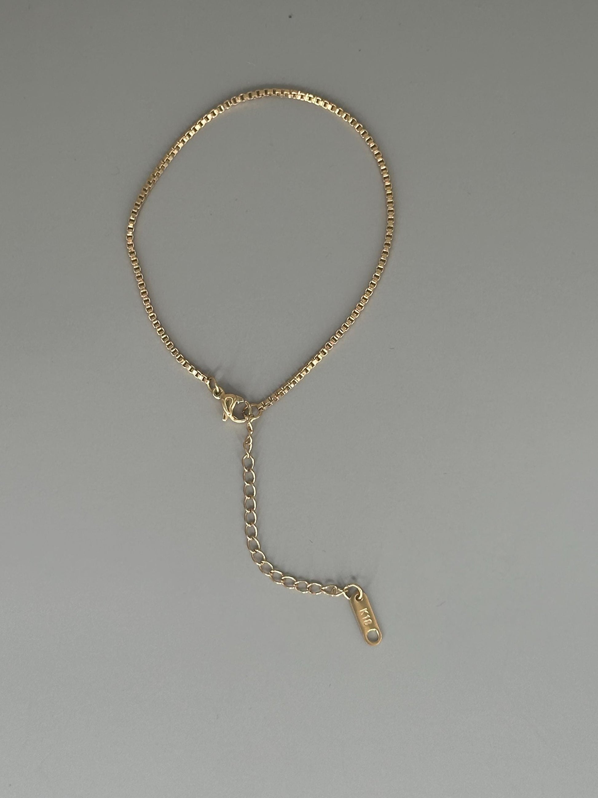 Gold Plated Waterproof Box Chain Bracelet – Hypoallergenic Minimalist Jewelry