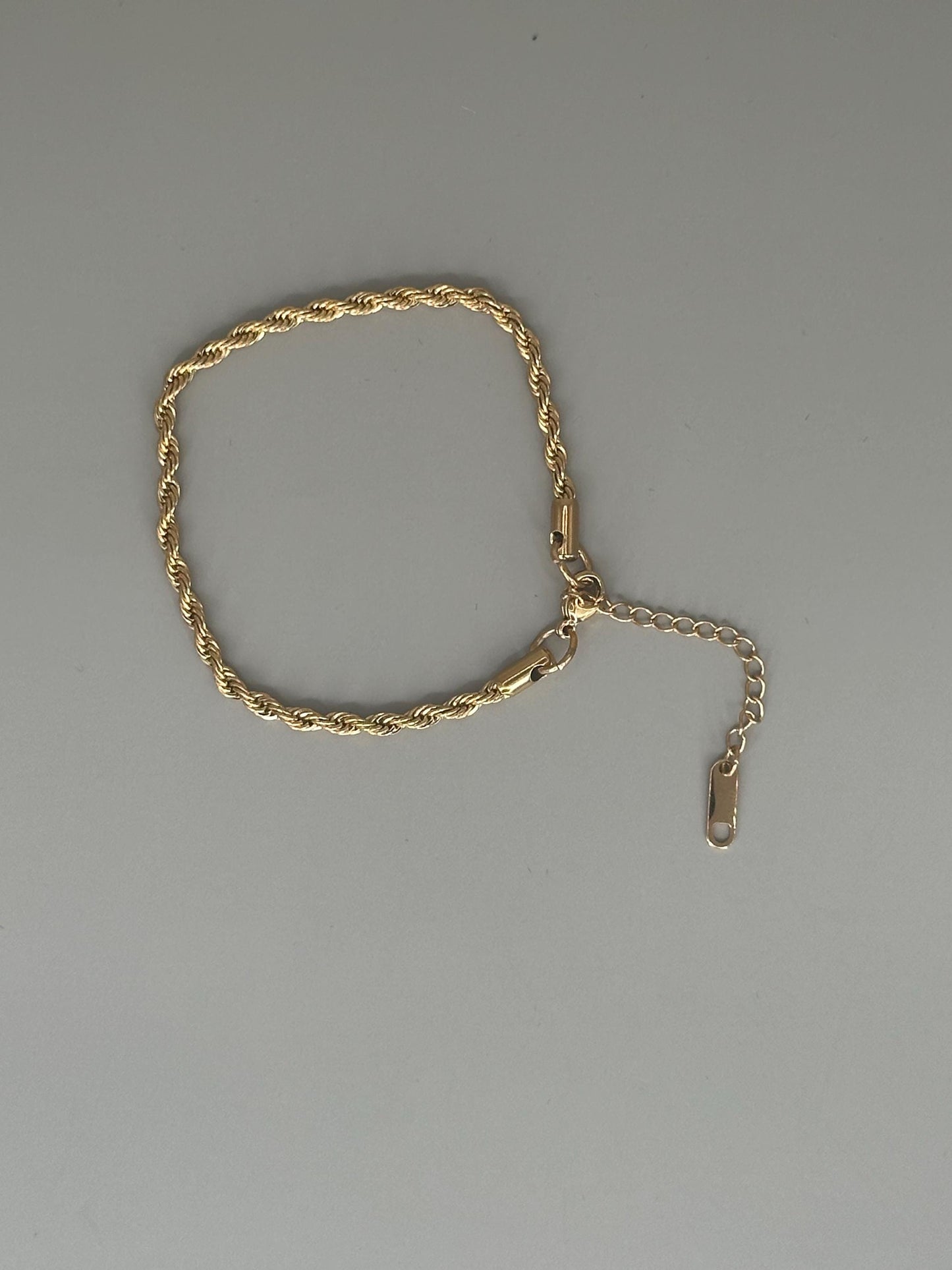 Gold Plated Waterproof Rope Bracelet Hypoallergenic Minimalist Jewelry