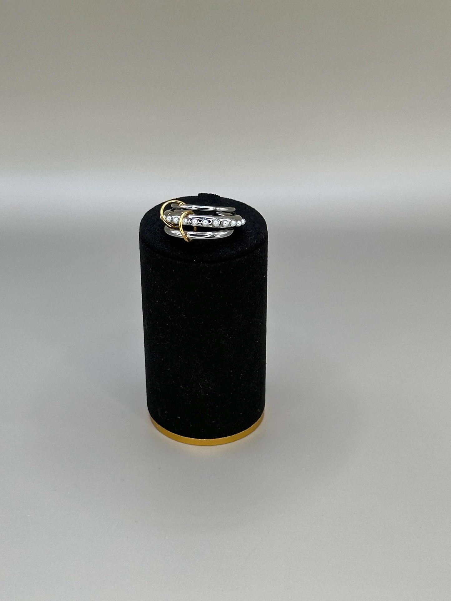 Silver Plated Waterproof Beaded Stackable Rings – Hypoallergenic Minimalist Jewelry