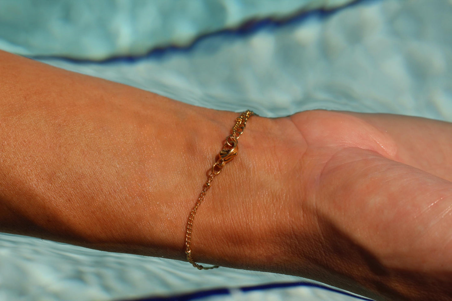 Gold Plated Waterproof Satellite Bracelet – Hypoallergenic Minimalist Jewelry